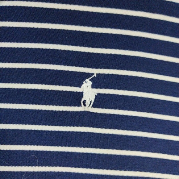 Polo Ralph Lauren Mens XXL Blue White Striped White Pony Preppy Classic Casual - Picture 3 of 8